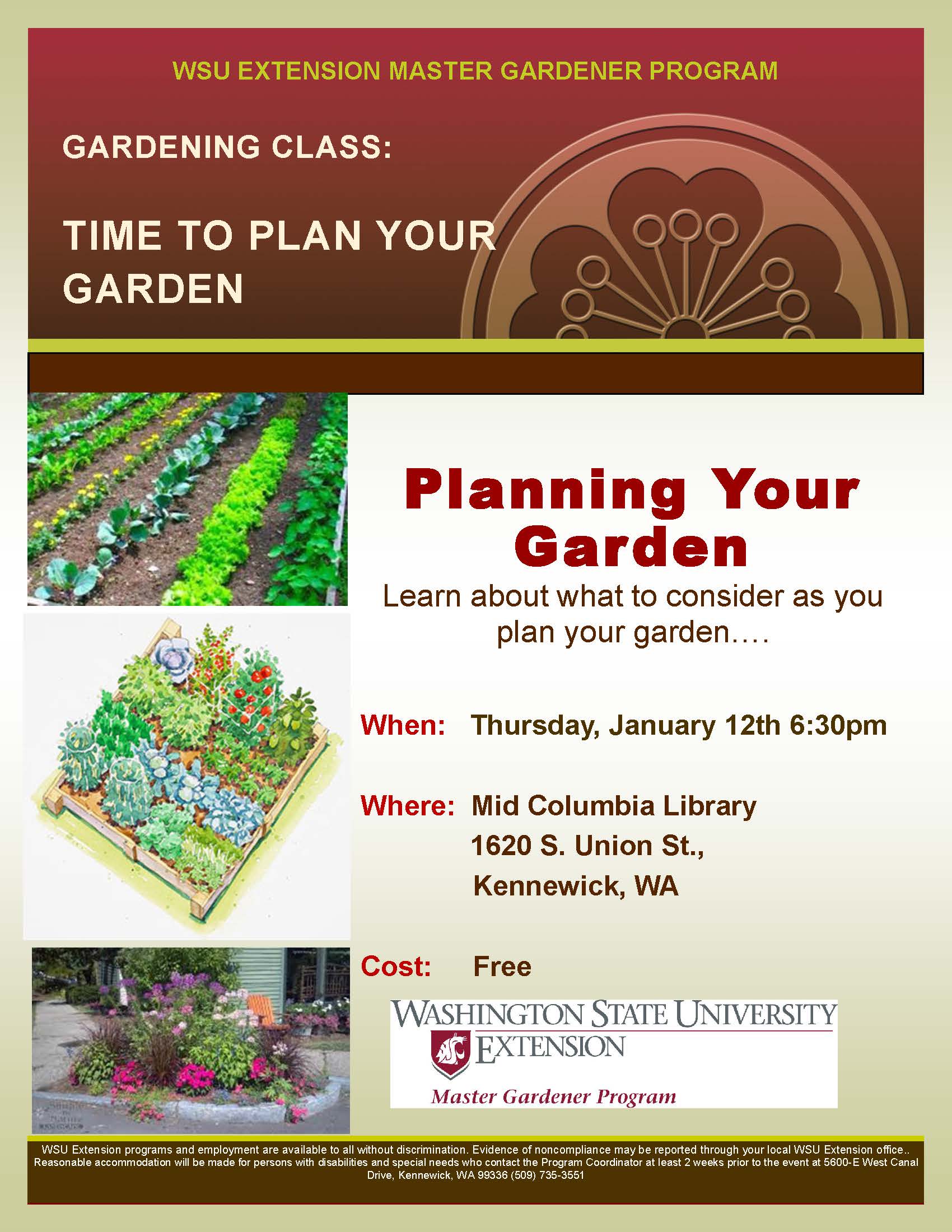 planning your garden class benton franklin counties washington