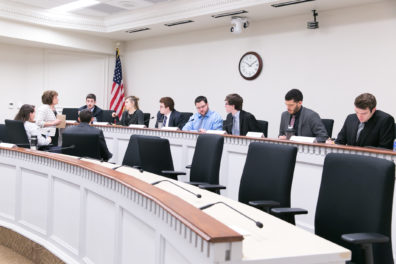 House and Senate Interns participate in Mock Committee Hearings, 31st Day of Legislative Session