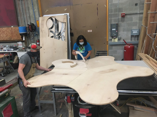 Photo: Students work on current prototype.