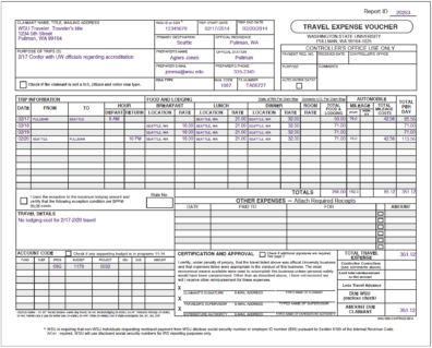TEV showing example with no commercial lodging