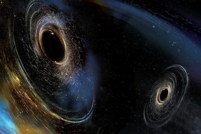 artist rendering of two black holes
