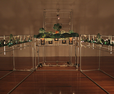Machinescape. an art machine made mostly from electronic circuit boards
