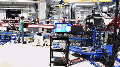 Reseachers and machinery