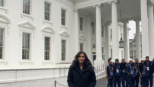 Savanna Navarro Kresse at the White House in Washington, D.C.