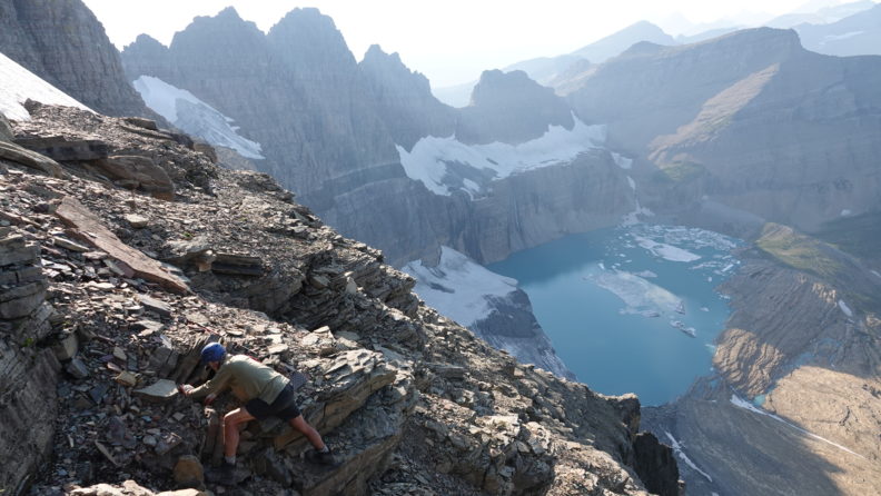 View of an alpine lake.