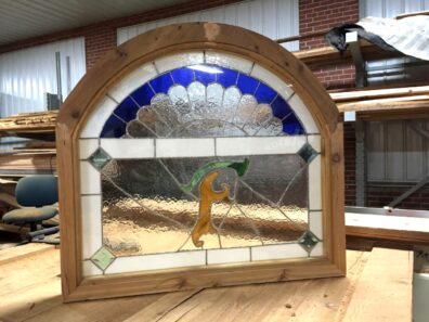 Stained glass window.