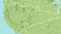 Map of the US,
