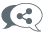 conversation balloon with share symbol