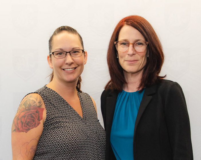 Photo: Nichole Guerpo, left, and history professor Jenny Thigpen