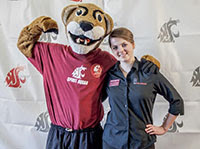 Photo: Virtual Mentor Anna Chesnokova with Butch the Cougar