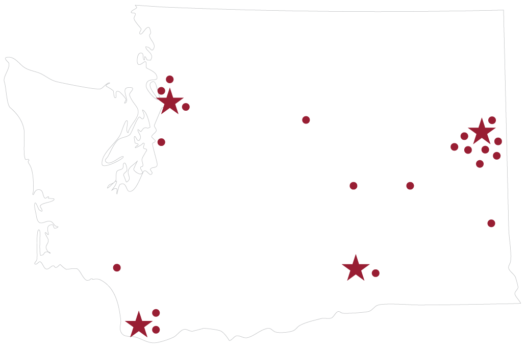 Distributed clinical campuses map
