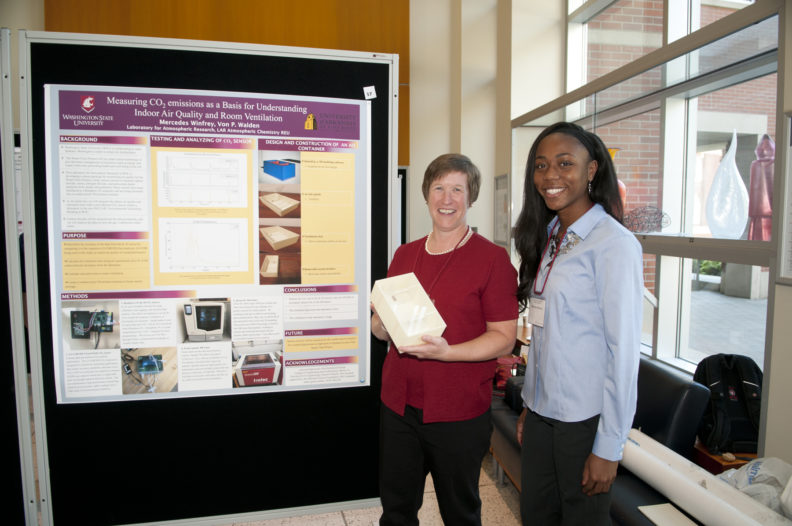 Shelley Pressley with summer research student Mercedes Winfrey