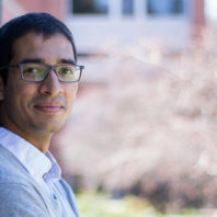 Parth Chandak posing while standing somewhere on the WSU campus.