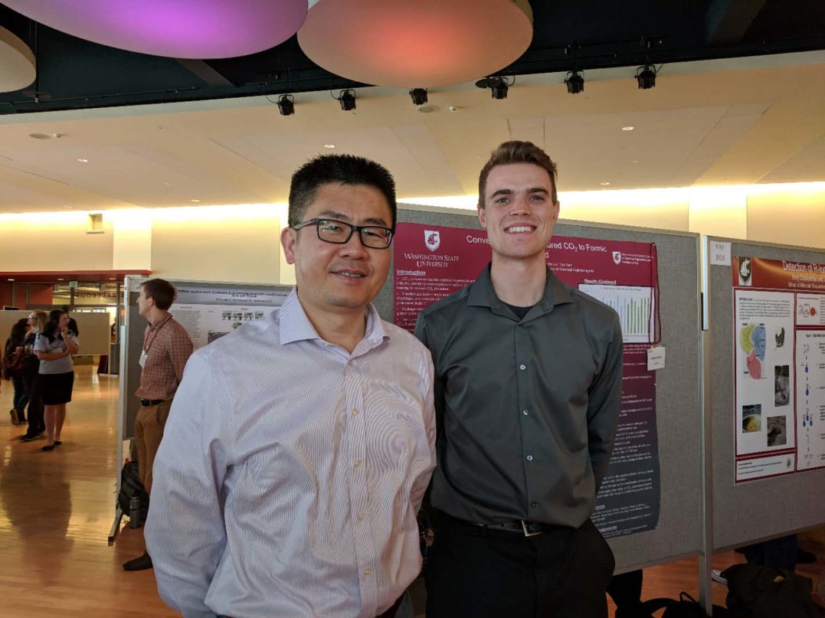 Undergraduates in our lab presented their work at the showcase for