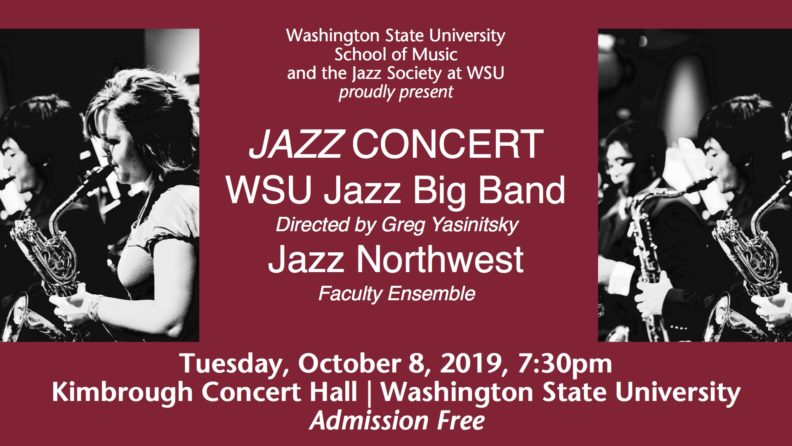 jazz concert for jazz northwest October 8 2019 poster