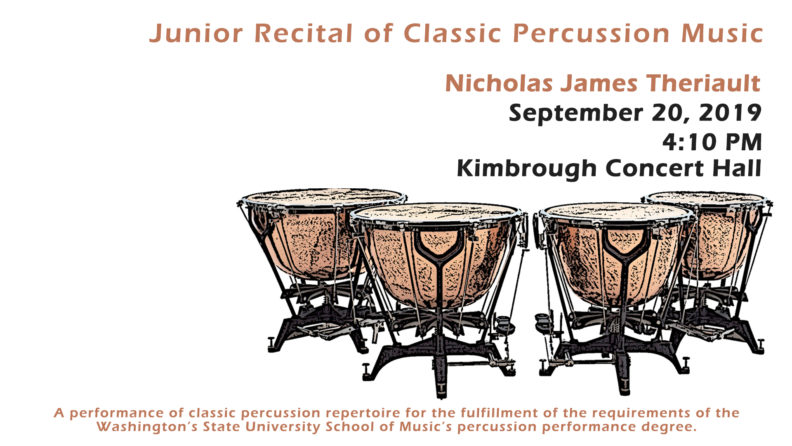 Junior Recital of Classic Percussion Music Poster