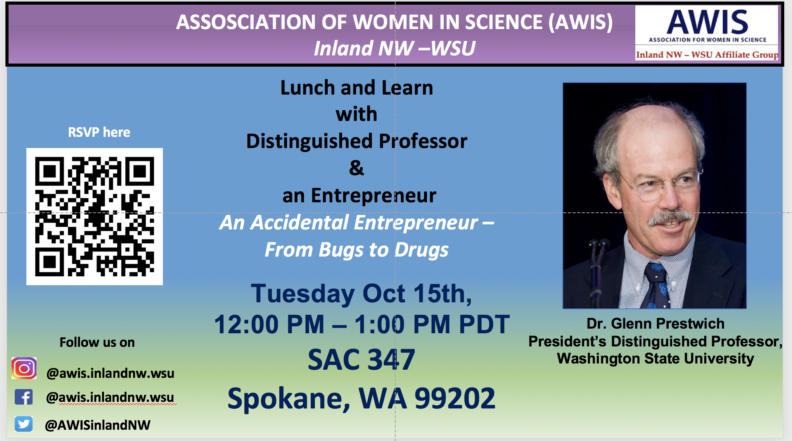 Association of Women in Science Lunch & Learn with Distinguished Professor & an Entrepreneur Event Poster