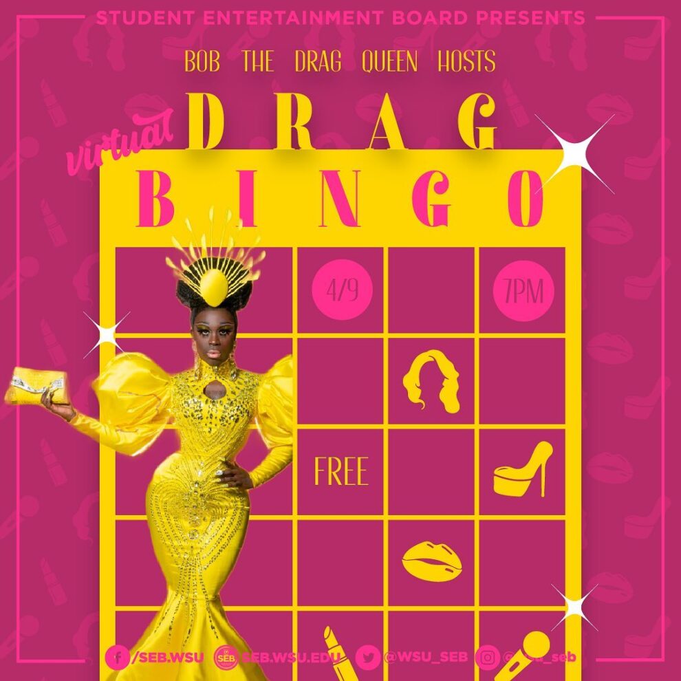 Virtual Drag Bingo with Bob the Drag Queen Events Washington State University