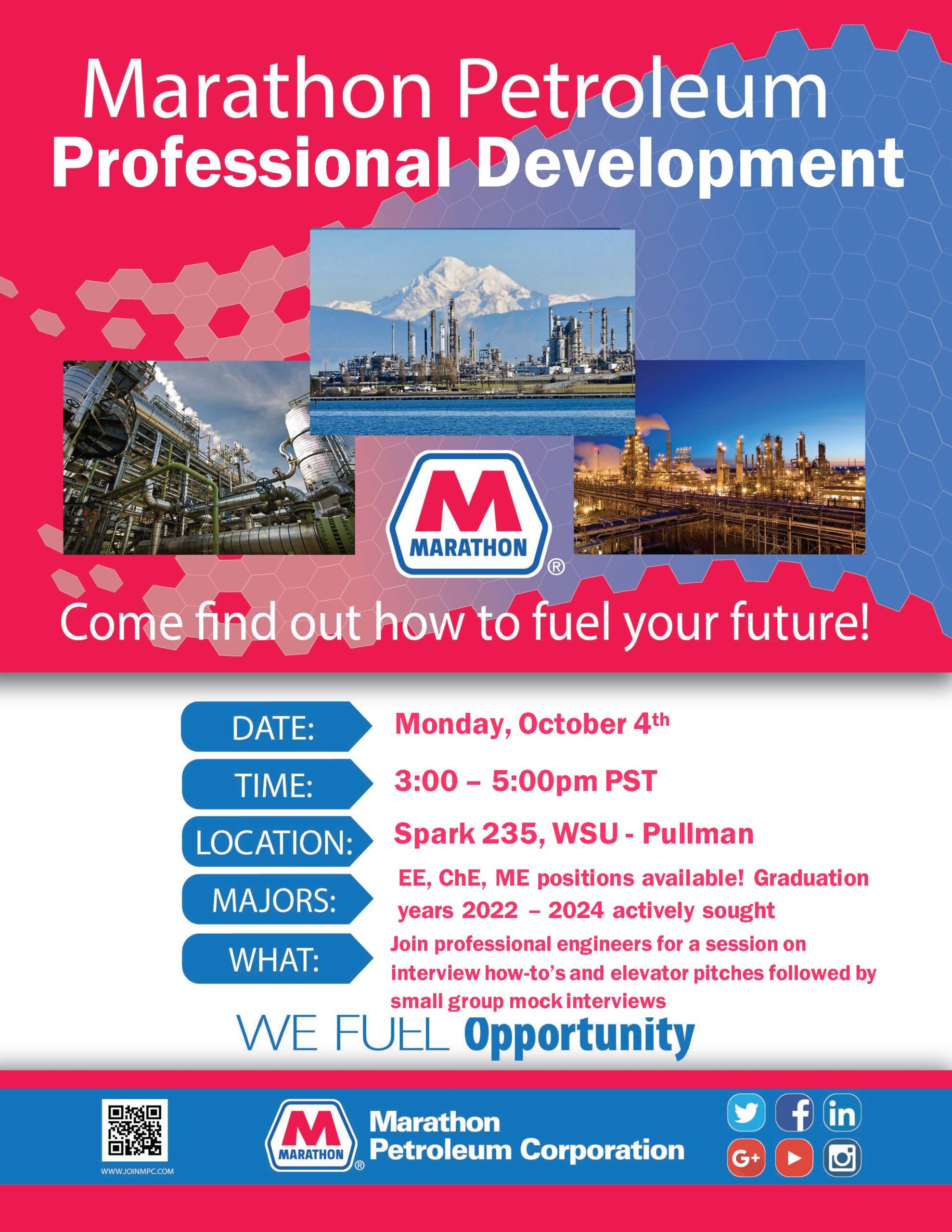 Marathon Petroleum Mock Interview Session Events Washington State