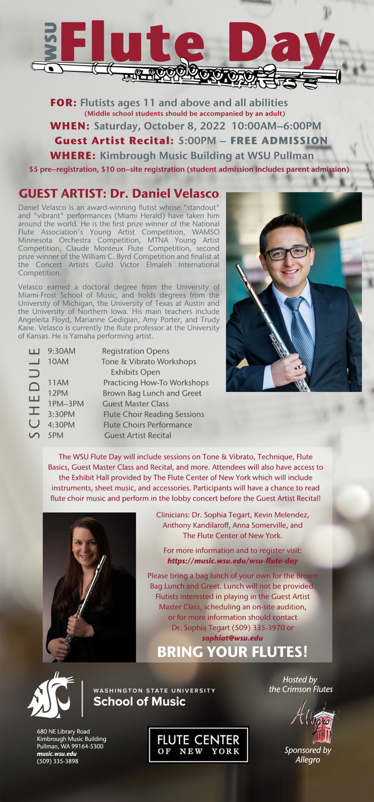 WSU Flute Day Events Washington State University