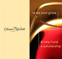 Ste. Michelle marketing materials generate awareness of the WSU W&E program.
