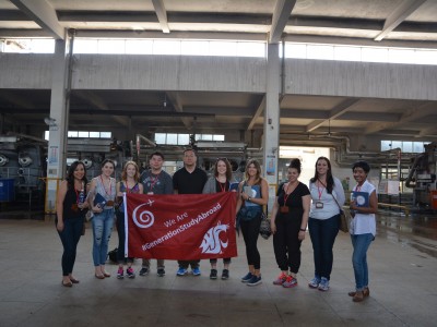 AMDT students visit a Mengdi Group manufacturing center in Shanghai.