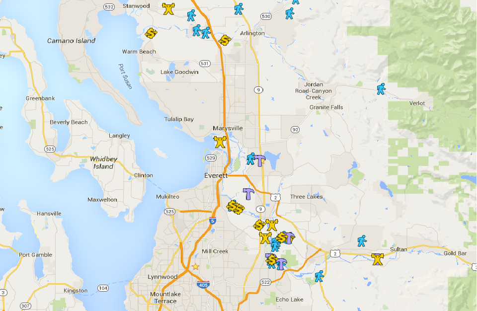 Equipment Sharing Map Snohomish County Washington State University