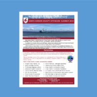 WSU Extension Quarterly Report Cover - Summer 2019 - anchovy fishing boat off Damon Point at top