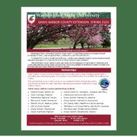 front page of the spring 2020 WSU Grays Harbor County Extension quarterly report