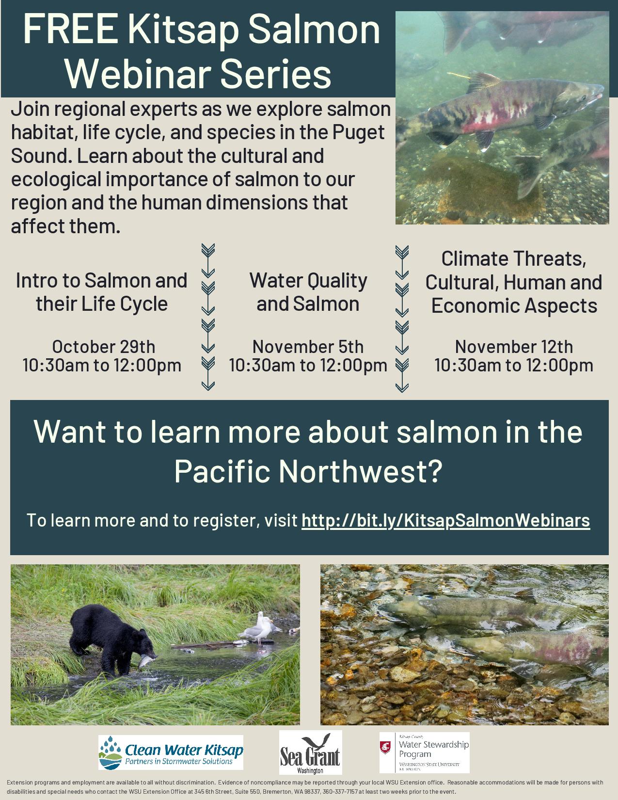 Kitsap Salmon inar Series Intro to Salmon and their Life Cycle Kitsap County Washington