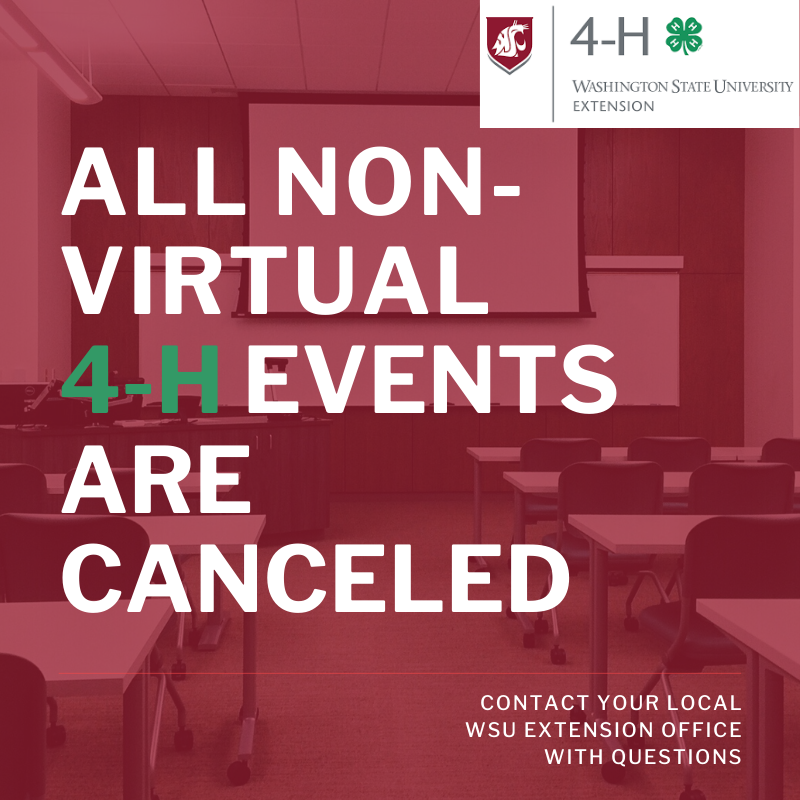 4-H Meetings are Cancelled