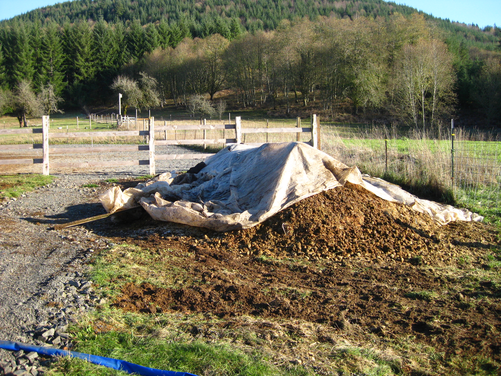 Manure pile Yacolt Mtn Farm Clark County Washington State University
