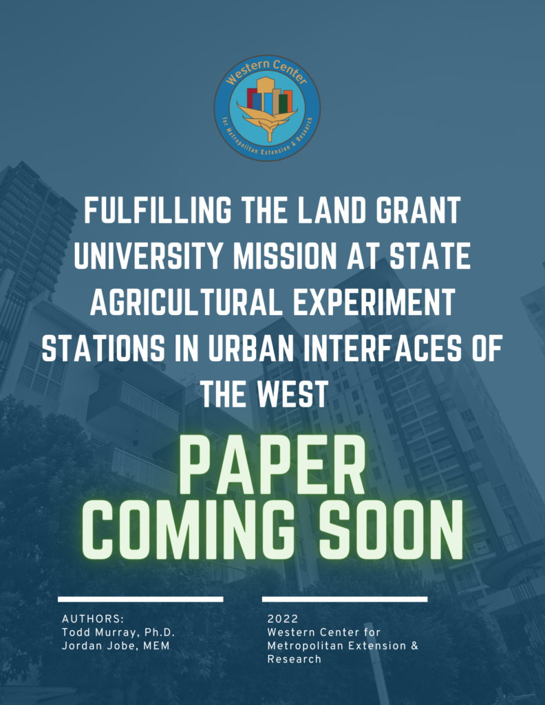 Fulfilling the Land Grant University Mission at State Agricultural Experiment Stations in Urban