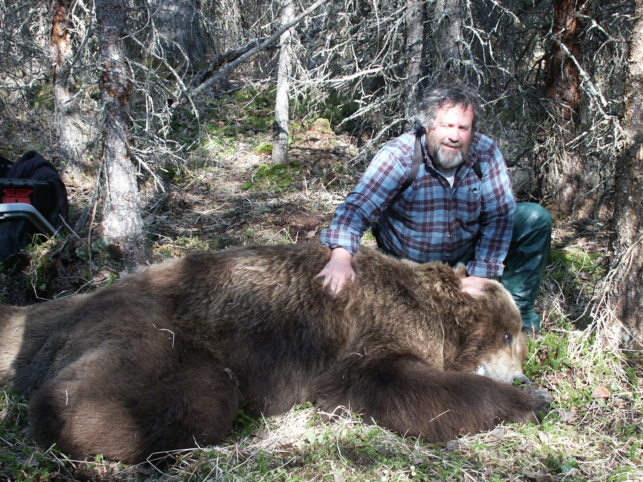 Sean Farley with grizzly bear