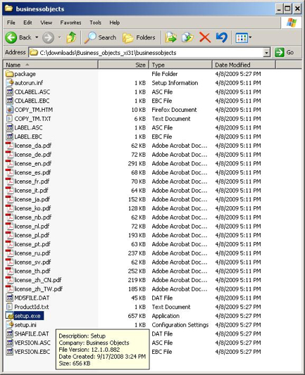 set up file window