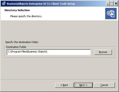directory selection window