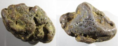 Two irregular lumps of bronze