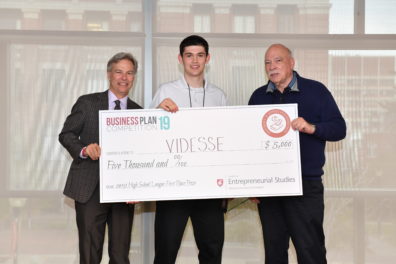 team with award check