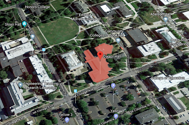 View the location of and get directions to Daggy hall on the Pullman campus map.