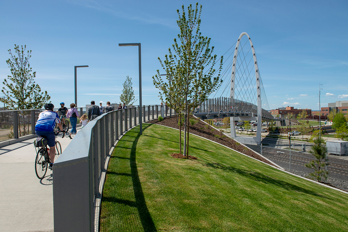 The University District Gateway Bridge in Spokane.