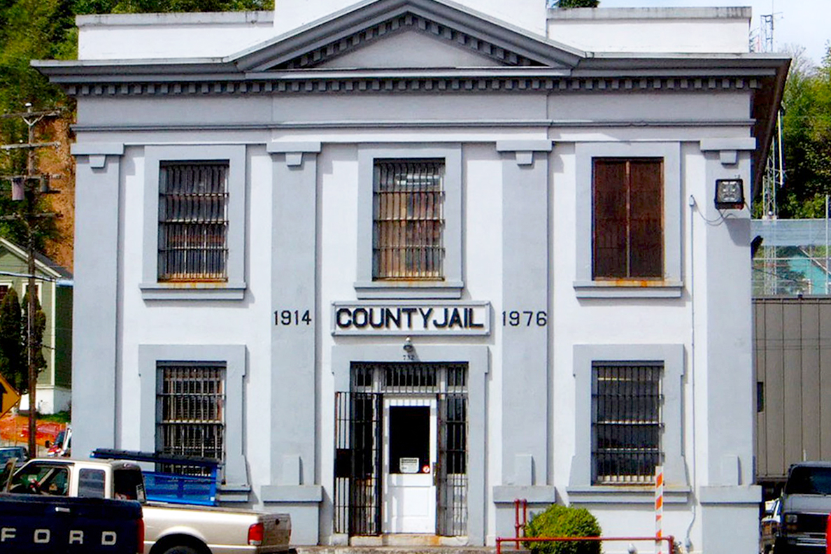 A rural county jailhouse.