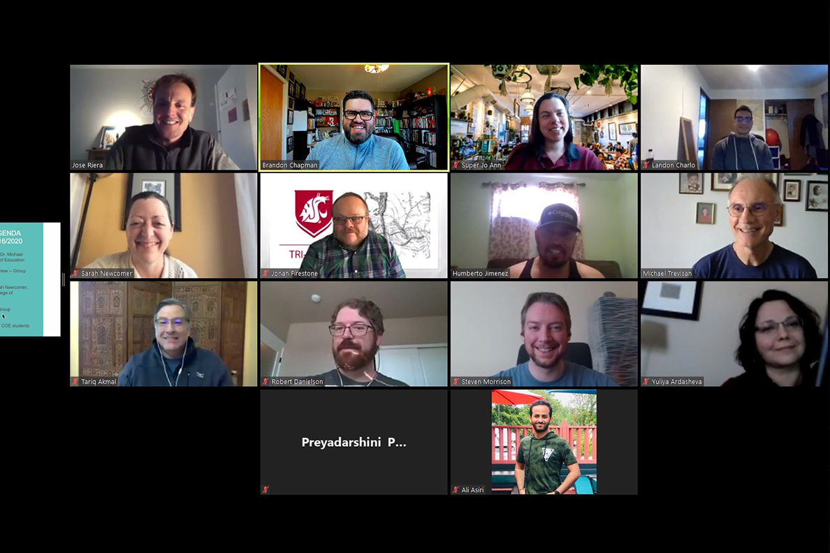 A picture of a Zoom meeting