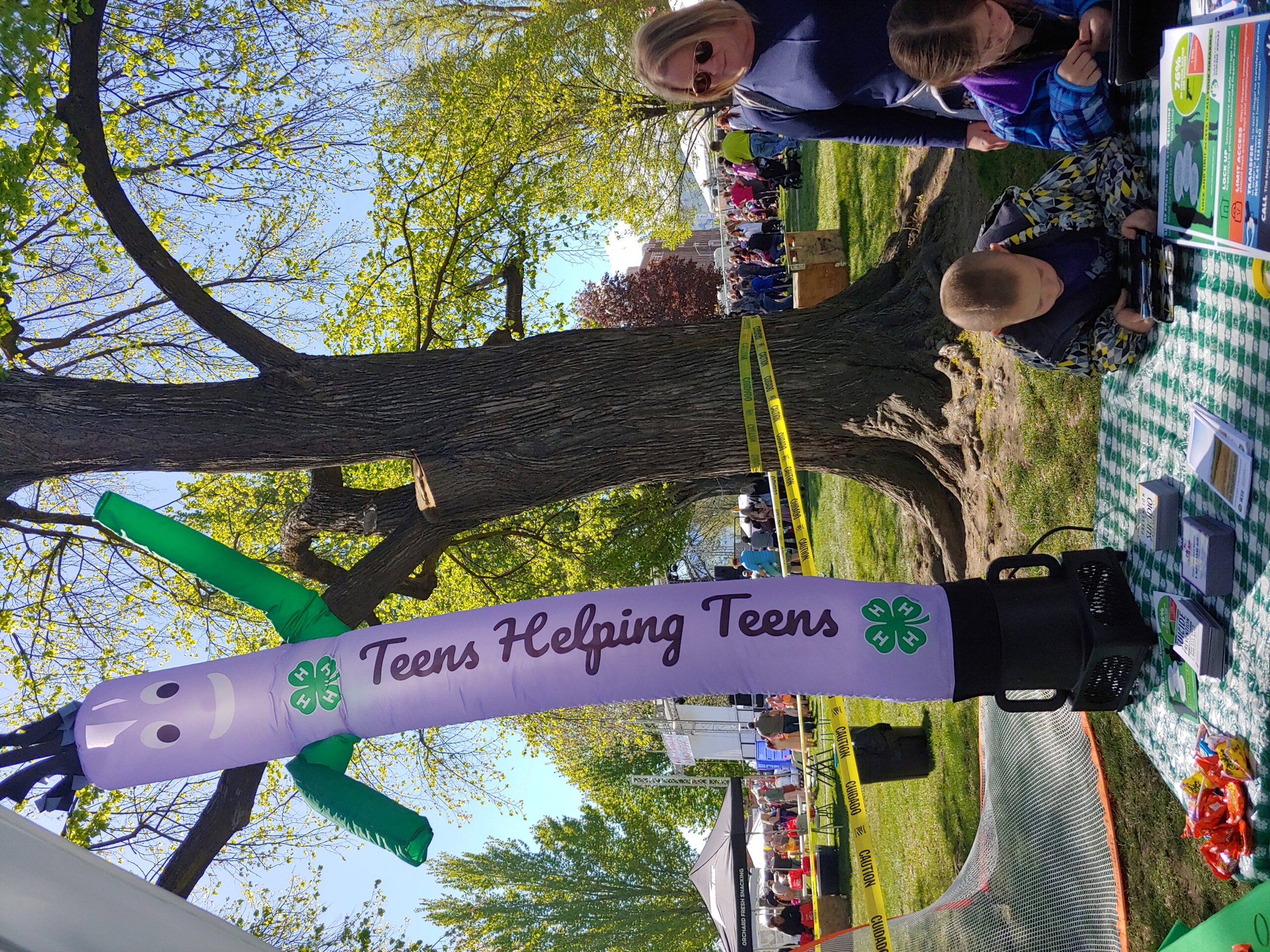 Children work at a teens helping teens both this past spring.