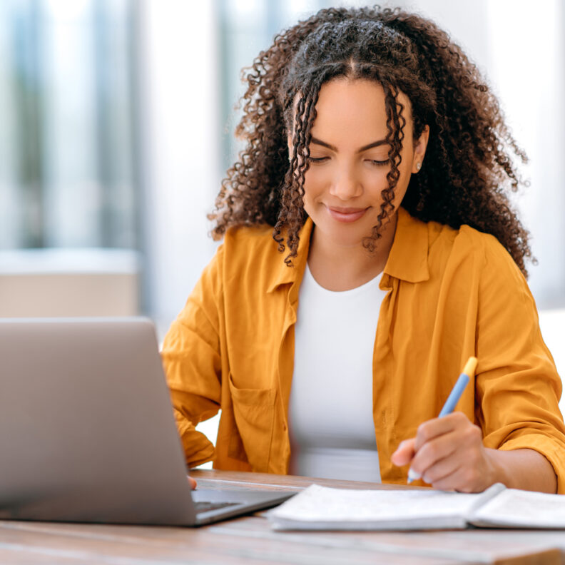Young woman on laptop