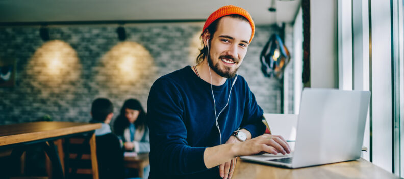 Young man on laptop