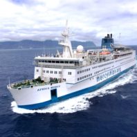 Africa Mercy is the largest ship in Mercy Ships' fleet, with 8 operating suites and a crew of 450.