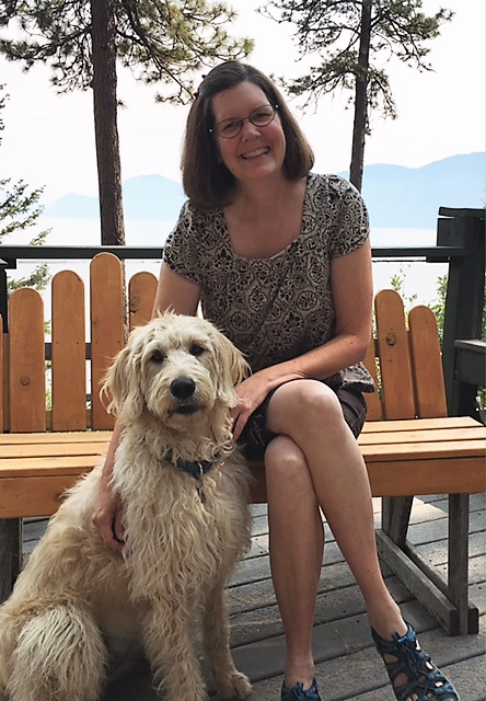 WSU College of Nursing instructor Lynn Jinishian with her dog Lola.