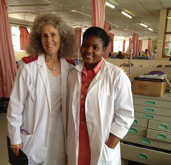 Louise Kaplan with student