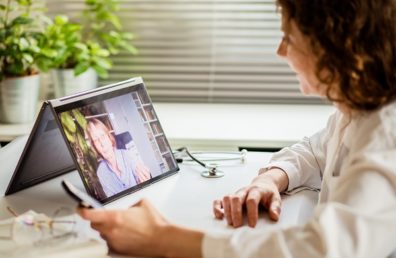 clinician using telehealth