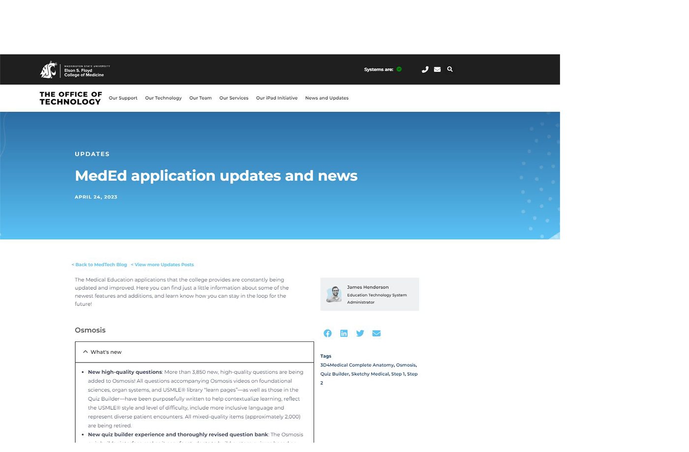 Medical education applications | Elson S. Floyd College of Medicine ...